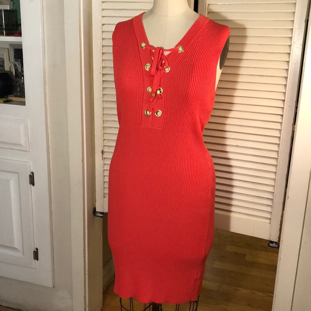 NWT Michael Kors Sangria Red Comfort Fit All Season Dress. XL